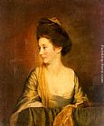 Joseph Wright of Derby Canvas Paintings - Portrait Of Susannah Leigh (1736-1804)